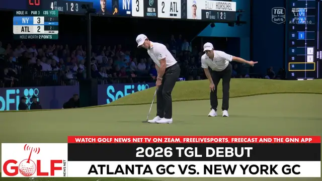 Video thumbnail for TGL 2026 Debut: Finals rematch of Atlanta Drive GC vs. New York Golf Club