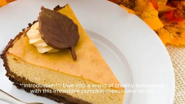 Video thumbnail for Pumpkin Cheesecake Recipe