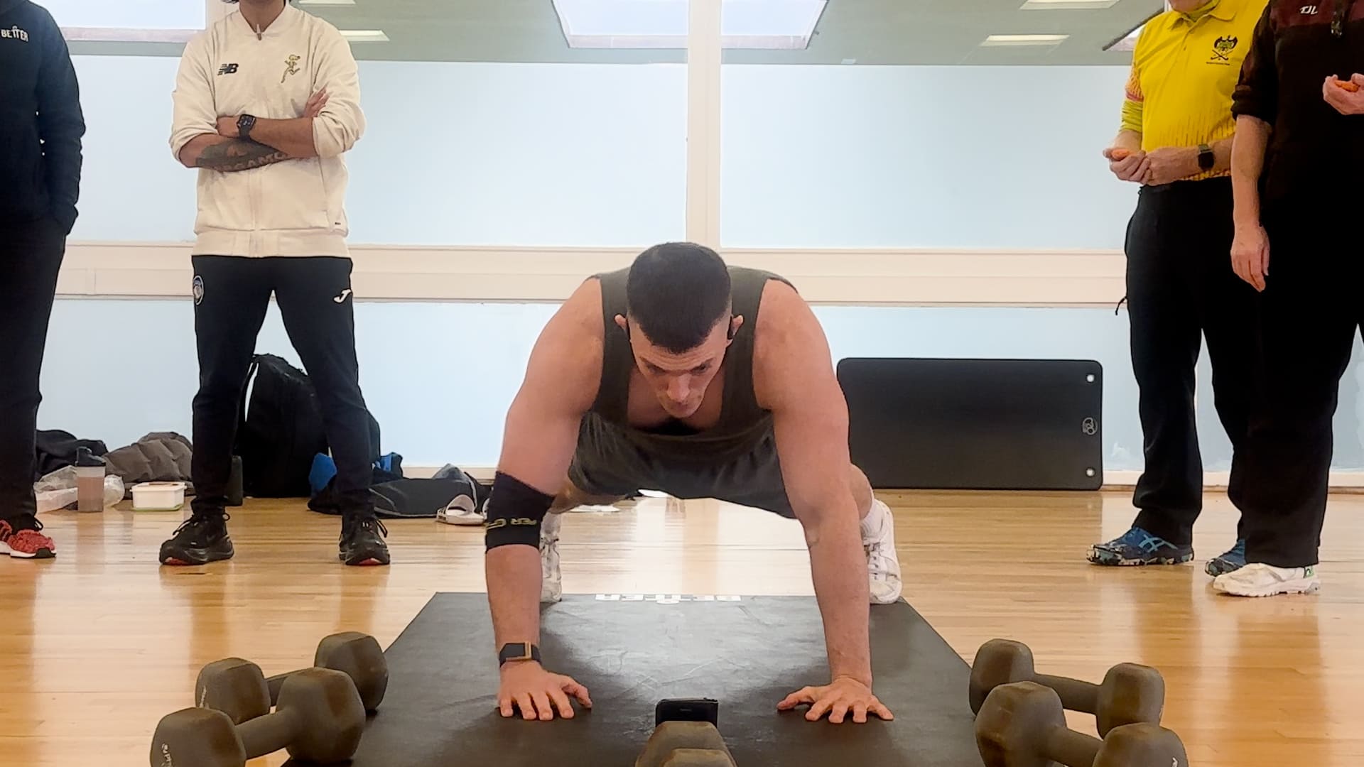 Video thumbnail for Most Push Ups to Planks Record