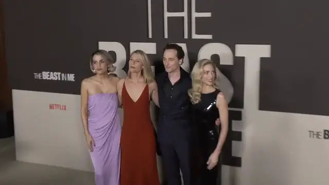 'Video thumbnail for Clarie Danes, Brittany Snow, Matthew Rhys and more celebrities attend 'The Beast in Me' premiere'