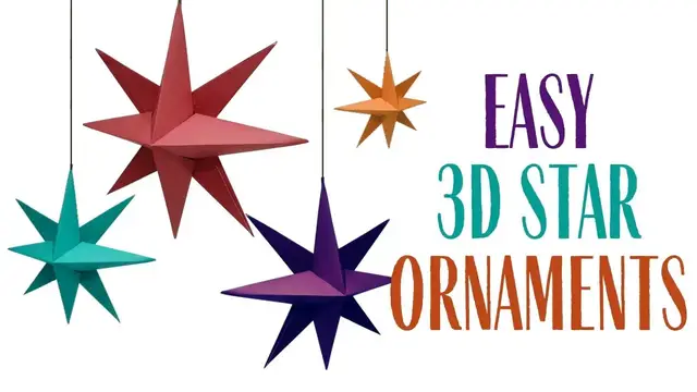 'Video thumbnail for 3D Star Ornaments for Your Christmas Tree or House Decorations'