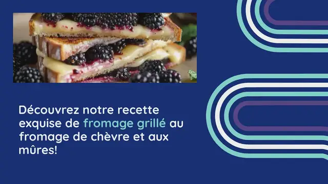 Video thumbnail for Recette de fromage grillé au chèvre et aux mûres