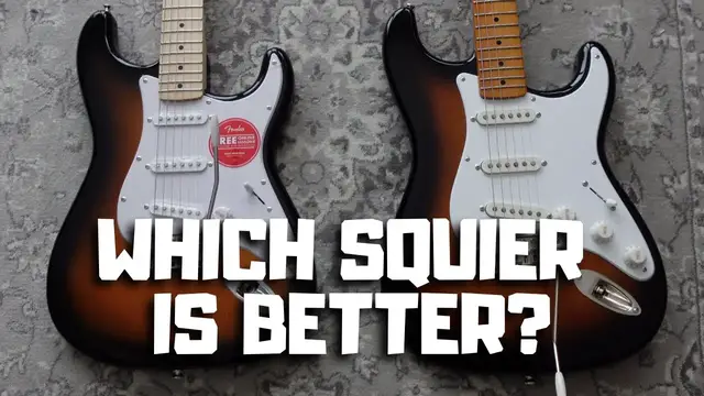 Video thumbnail for Squier Sonic vs Squier Classic Vibe 50s Stratocaster - Quick Comparison