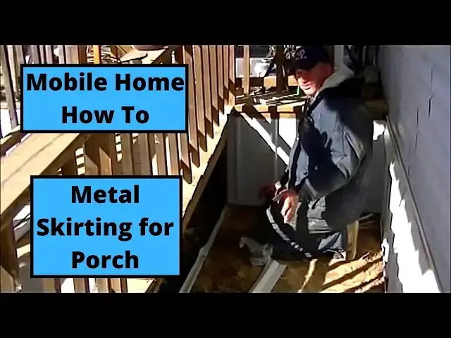 Video thumbnail for Mobile Home Metal Skirting Install to a Porch