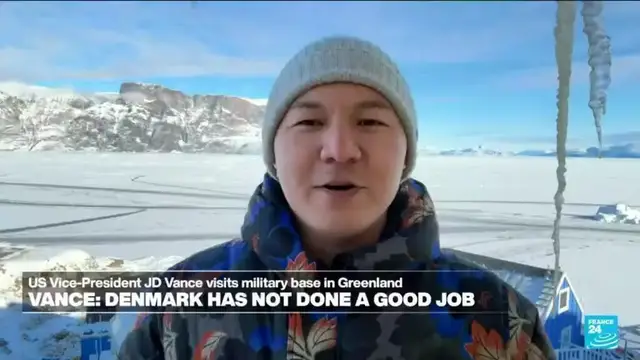 Video thumbnail for JD Vance criticizes Denmark's handling of Greenland during his visit