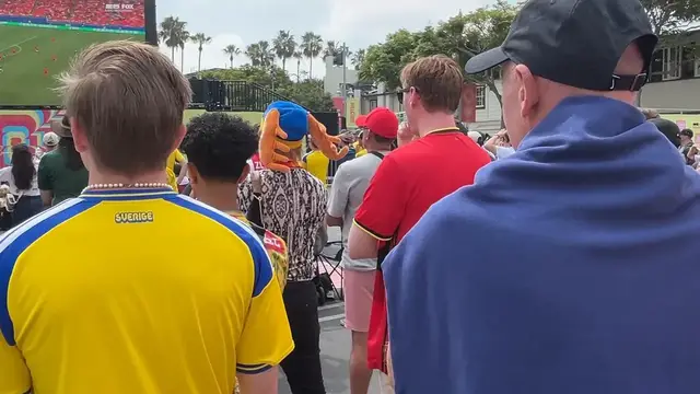 Video thumbnail for US: Fans gather at FIFA World Cup 2026 Fan Zone in Los Angeles for Netherlands-Sweden match.
