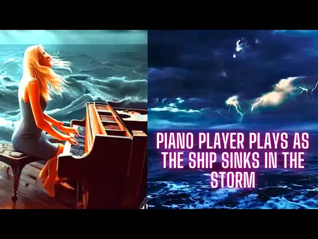 Video thumbnail for Piano Player Plays As The Ship Sinks in the Storm - Orchestra Music