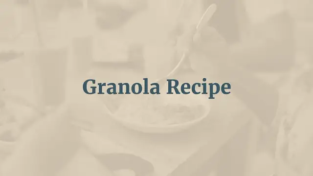 Video thumbnail for Granola recipe