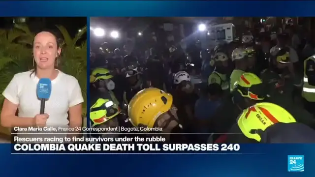Video thumbnail for Colombia quake death toll surpasses 240