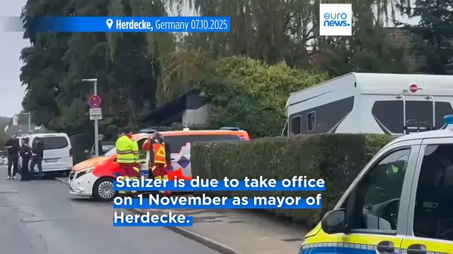 'Video thumbnail for Newly elected German mayor Iris Stalzer found at home with serious stab wounds'