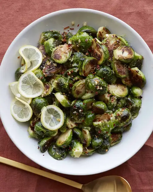 Video thumbnail for Sautéed Brussels Sprouts with Garlic and Lemon