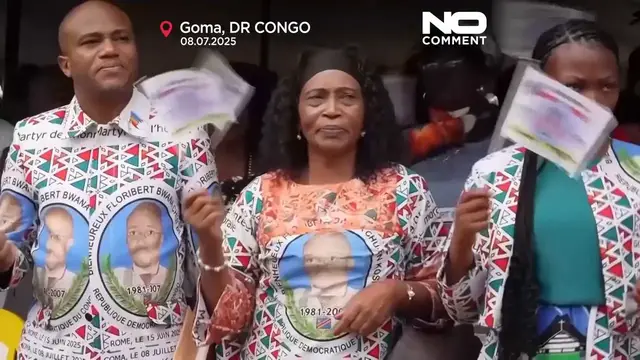 Video thumbnail for Goma reburial held for beatified officer murdered for refusing bribe