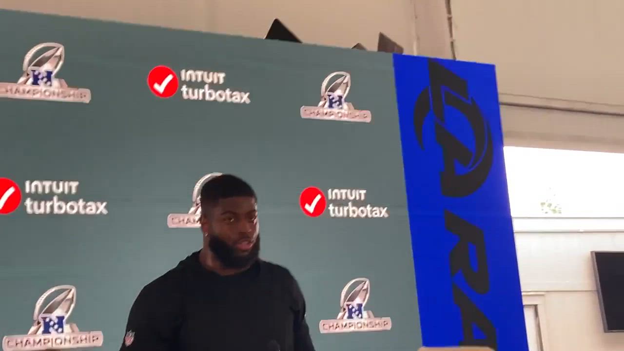 Video thumbnail for Los Angeles Rams OLB Jared Verse on the QB Knowing the Defense is Coming