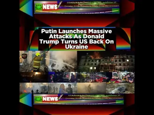 Video thumbnail for Putin Launches Massive Attacks As Donald Trump Turns US Back On Ukraine