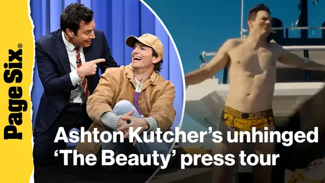 Video thumbnail for Ashton Kutcher's most unhinged 'The Beauty' press tour moments | Viral Press Tours