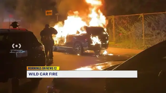 Video thumbnail for Caught on camera: Wild car fire on Bronx’s Washington Avenue
