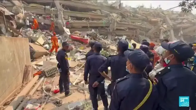 'Video thumbnail for Number of victims in Myanmar quake expected to rise as searches continue'