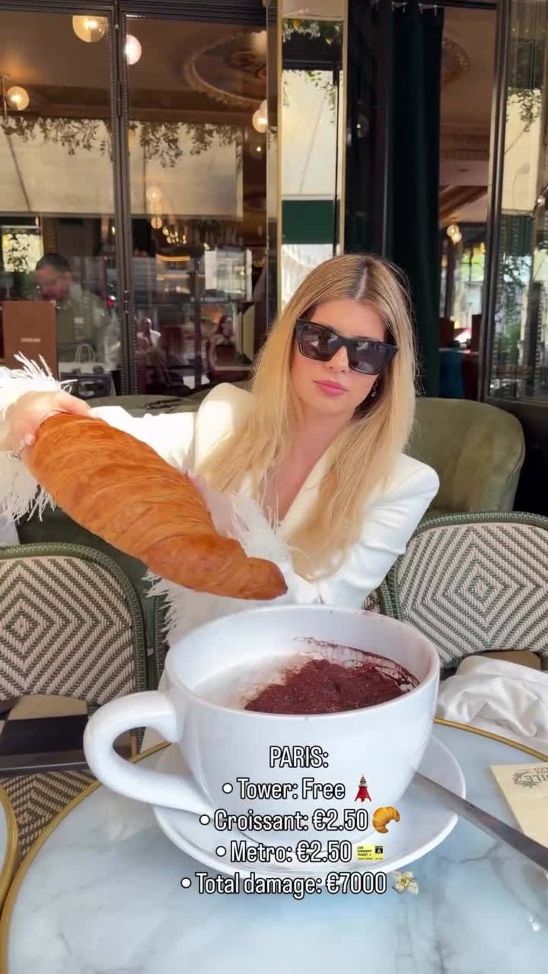 Video thumbnail for Giant Paris Croissant and the Shock of Tourist Cafe Prices