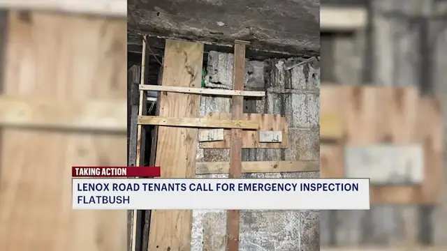 Video thumbnail for Tenants at Flatbush building demand emergency inspection amid fears over structural safety