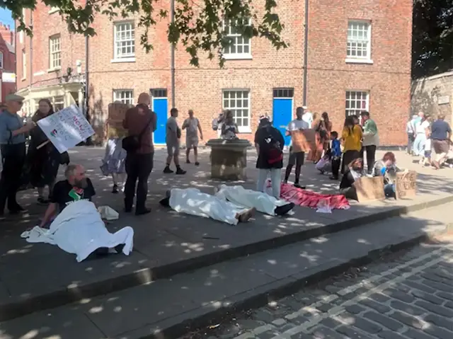 Video thumbnail for UK Christians protest for Church of England to recognise genocide in Gaza