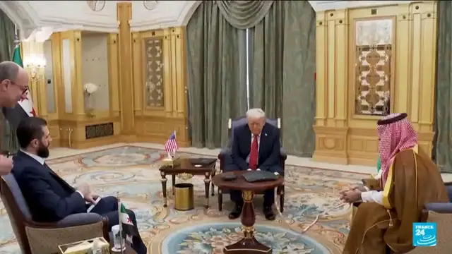 'Video thumbnail for Syrian president al-Sharaa arrives in US for landmark White House visit'