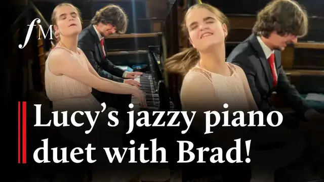 Video thumbnail for Star pianist Lucy improvises infectious boogie-woogie duet with Brad Kella | Classic FM