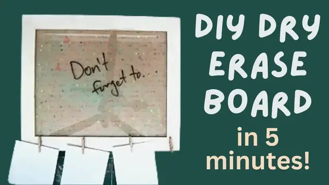 'Video thumbnail for DIY Dry Erase Board in 5 Minutes!'