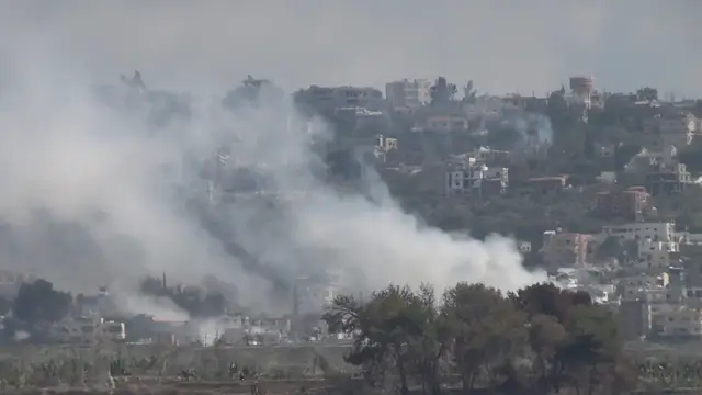 Video thumbnail for Lebanon: Israel targets southern Lebanon with phosphorus bombs, state media reports.