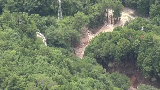 Video thumbnail for Japan: Landslide in central Japan.