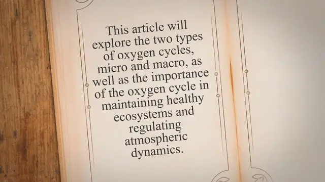 Video thumbnail for The Vital Importance of the Oxygen Cycle: Exploring Micro and Macro Cycles, Ecosystem Maintenance, and Atmospheric Dynamics