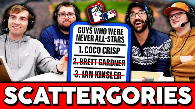 Video thumbnail for Naming MLB players that were never All-Stars is harder than you think (Scattegories)