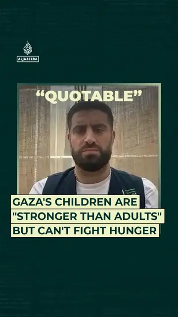 'Video thumbnail for Gaza’s children are “stronger than adults” but can’t fight hunger'