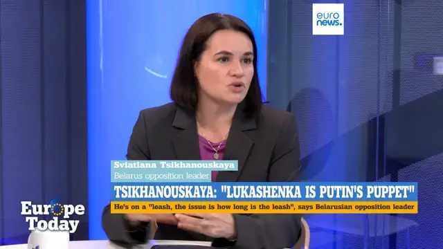 Video thumbnail for Russia is ‘testing how far it can go' before the EU reacts, says Tsikhanouskaya