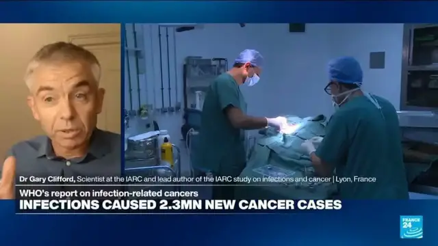 Video thumbnail for One in eight cancers worldwide linked to infections, WHO agency says