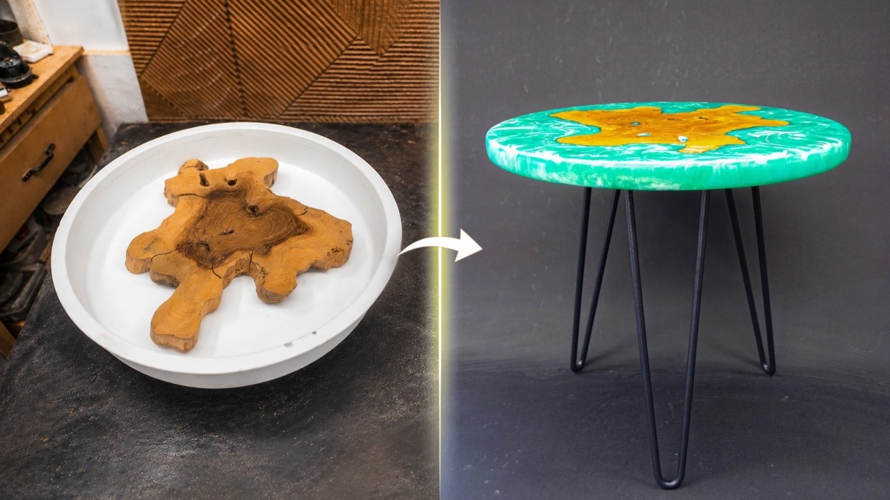 Video thumbnail for I Turned Olive Wood Into a Stunning Epoxy Table