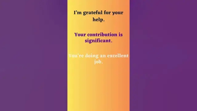 Video thumbnail for General English Expressions to Appreciate an Employee Part 3