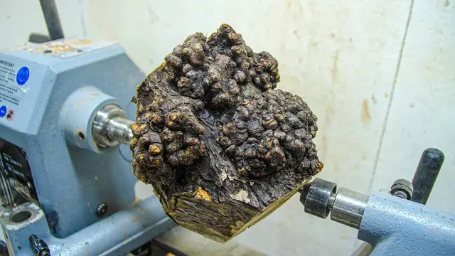 Video thumbnail for Woodturning - Cracking Burl Bowl