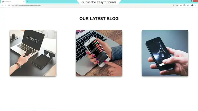 Video thumbnail for How To Create Image Hover Effect On Website Using HTML CSS