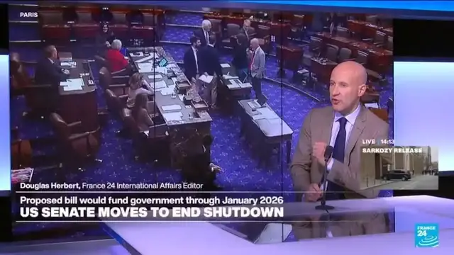 'Video thumbnail for US Senate moves to end ending longest government shutdown in American history'