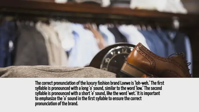 Video thumbnail for How To Pronounce Loewe Fashion