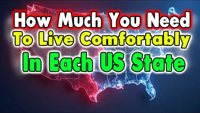 Video thumbnail for The Cost Of Living Comfortably in Each State.