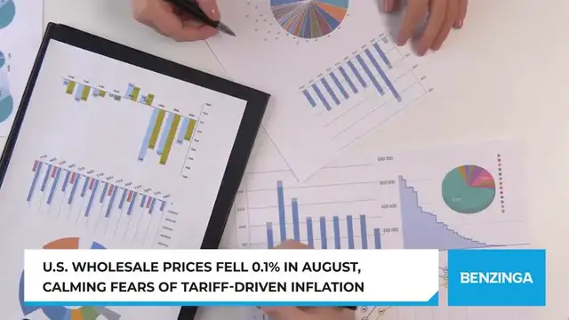 'Video thumbnail for U.S. Wholesale Prices Fell 0.1% In August, Calming Fears Of Tariff-Driven Inflation'