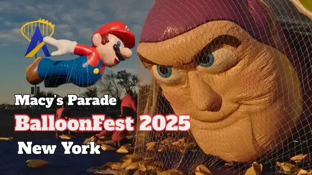 'Video thumbnail for Macy's Thanksgiving Day Parade "Balloonfest" 2025 featuring NEW Balloons!'