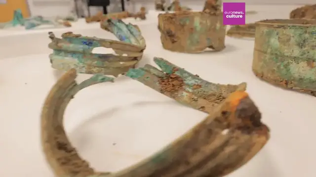 'Video thumbnail for Archaeologists stunned by one of Britain's biggest Iron Age hoards which could rewrite history'