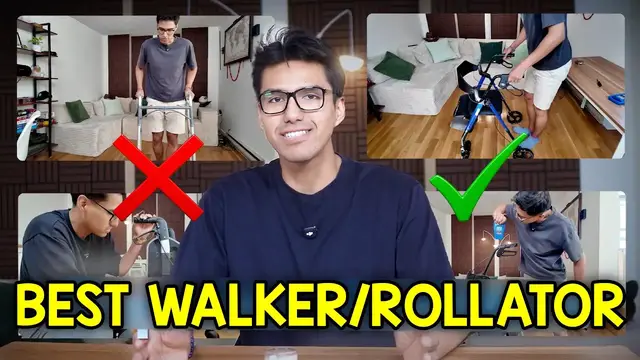 Video thumbnail for I Tested The 4 BEST Walkers (Rollator, 2-wheel, 3-wheel, 4-wheel)
