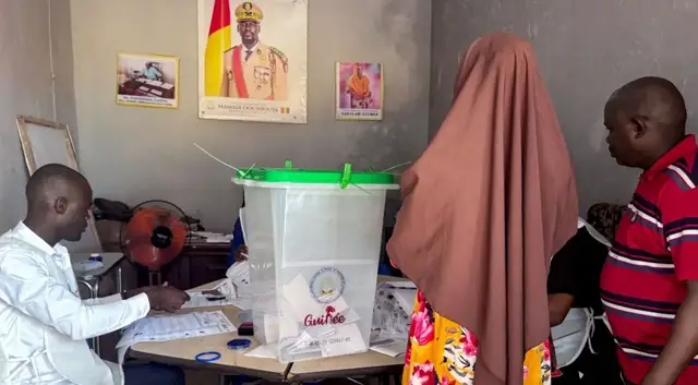 'Video thumbnail for Guinea counts votes in referendum that could allow Doumbouya to run for president'
