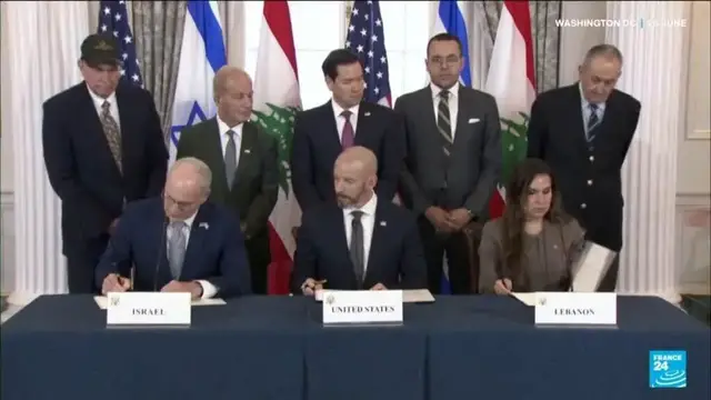 Video thumbnail for Lebanon, Israel hold US-brokered talks in Rome