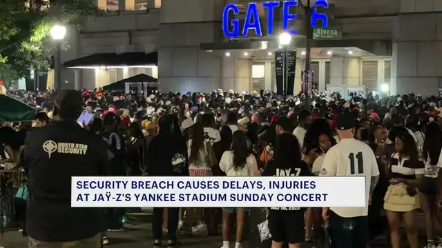Video thumbnail for Jay-Z fans seek refunds after hourslong delay outside Yankee Stadium
