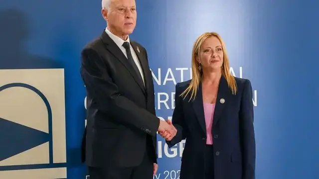'Video thumbnail for Meloni and Saied discuss migration and development during Tunis meeting'