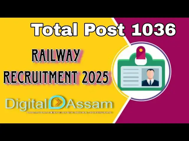 Video thumbnail for Railway New Job Vacancy 2025 / Total Post 1036 / Apply Online Link Open